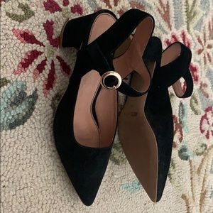 Black brand new block heels